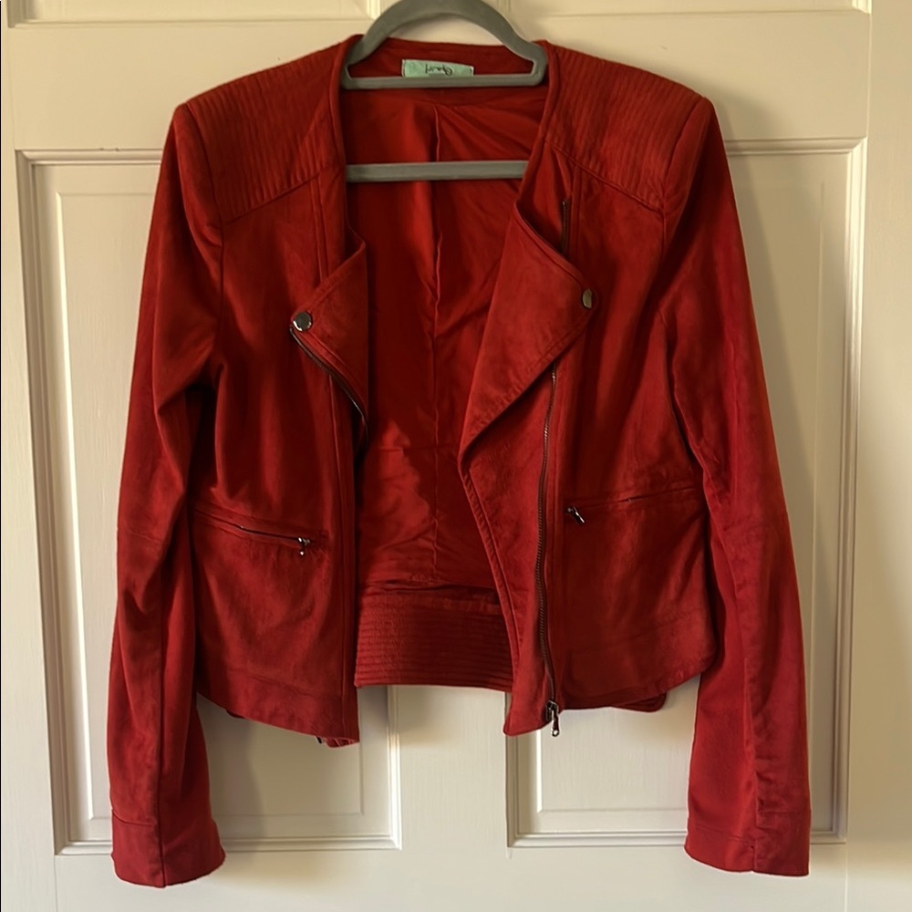 Karlie Faux Suede Red Jacket